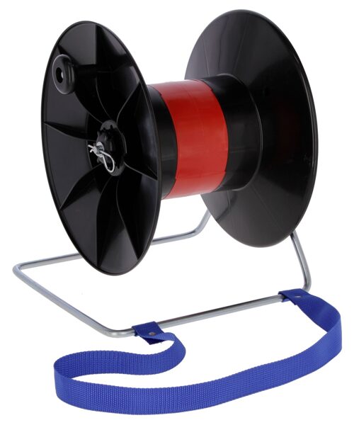 Spole elektriskajam ganam, ar turētāju/statīvu. Ar blokādi